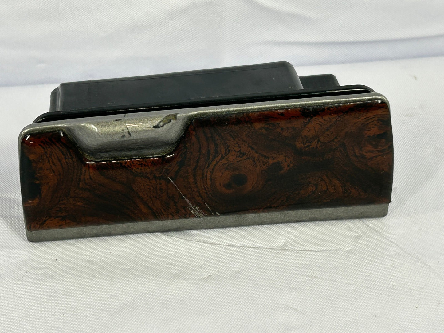 2002-2004 Toyota Sequoia Left Rear Door Ashtray Pocket Woodgrain Silver OEM