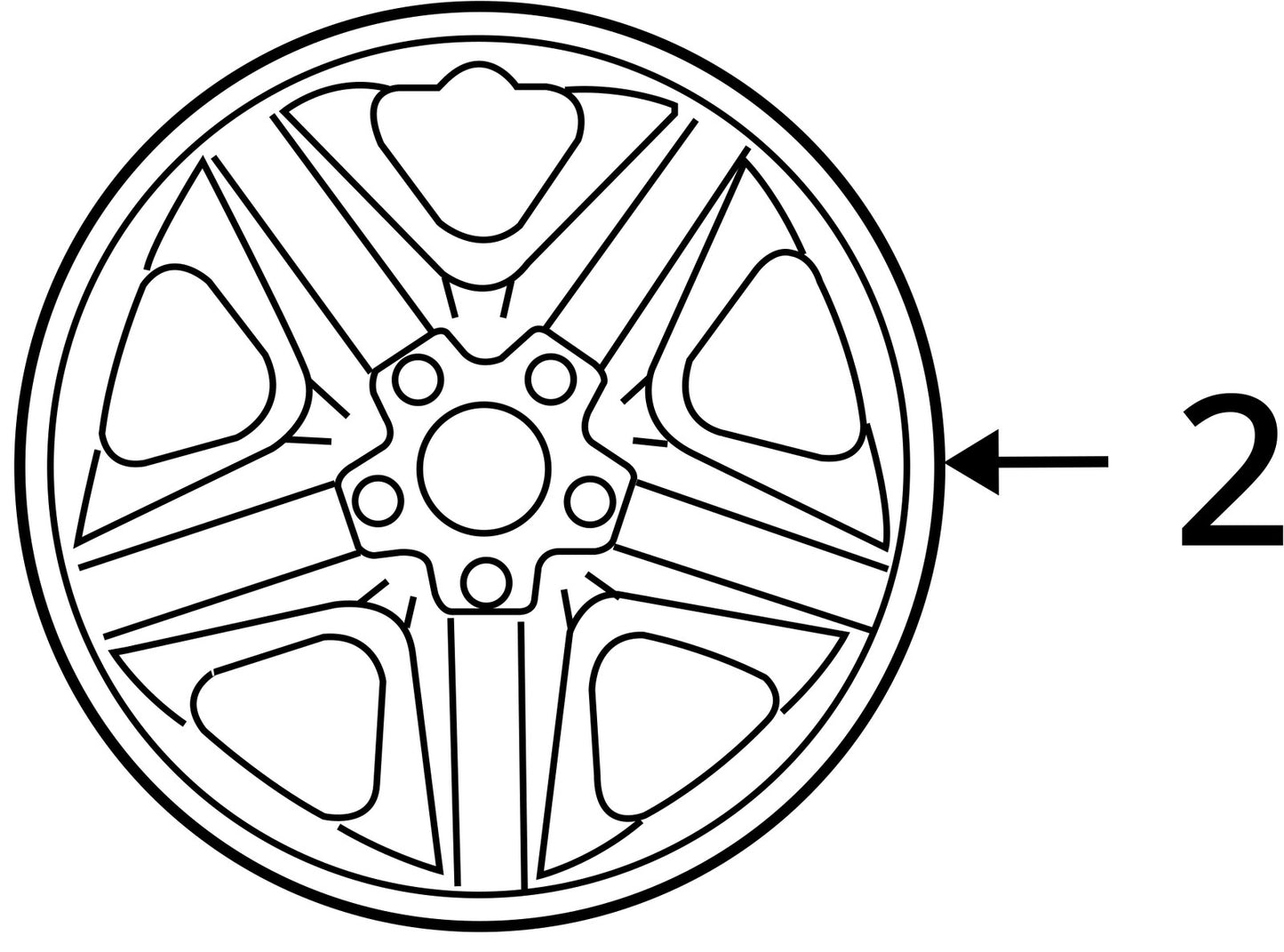 2006-2012 Toyota RAV4 5-SPOKE Wheel 17X6.5J 69506 with Tpms Sensor