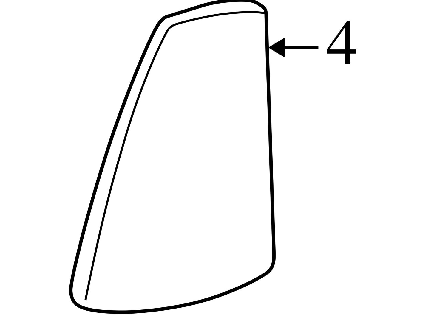 1998-2007 Lexus LX470 Door Window Fixed Vent Glass Rear Left OEM
