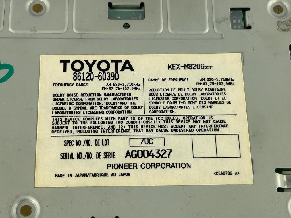 2000-2003 Lexus LX470 Tape Radio Stereo 86120-60390 OEM