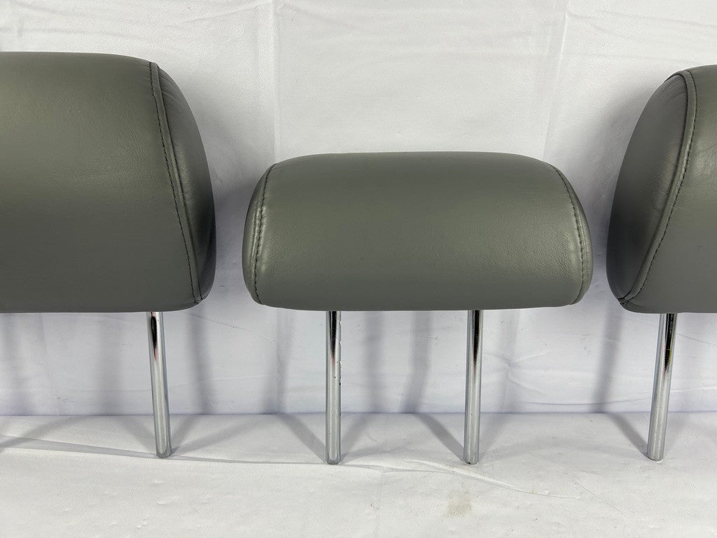1998-2003 Lexus LX470 Rear Second Row Headrest Set Gray Leather OEM