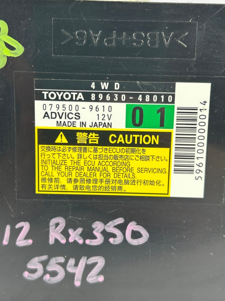 Transfer Case Control Module Fits 2010-2015 Lexus RX350 89630-48010