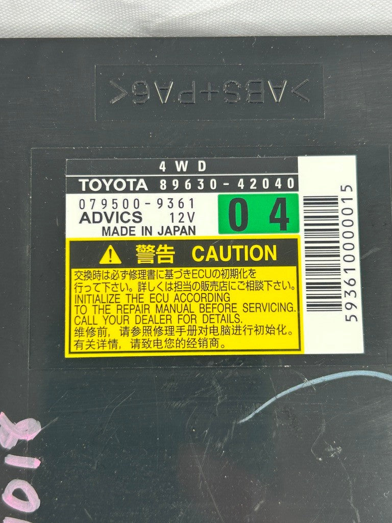 2009-2012 Toyota RAV4 Transfer Case Control Module 4WD 4X4 89630-42040