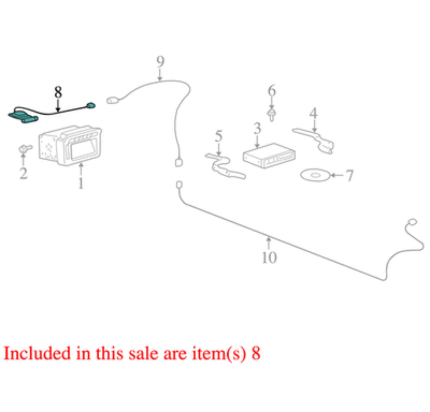 2000-2003 Lexus LX470 GPS Antenna Assembly OEM