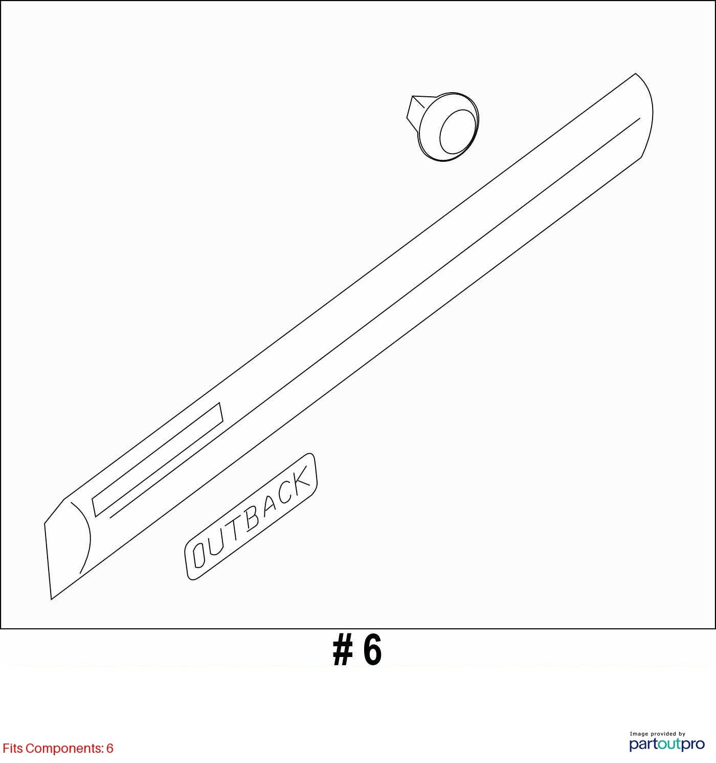 2011-2014 Subaru Outback Exterior Left Front Door Molding Garnish Trim OEM