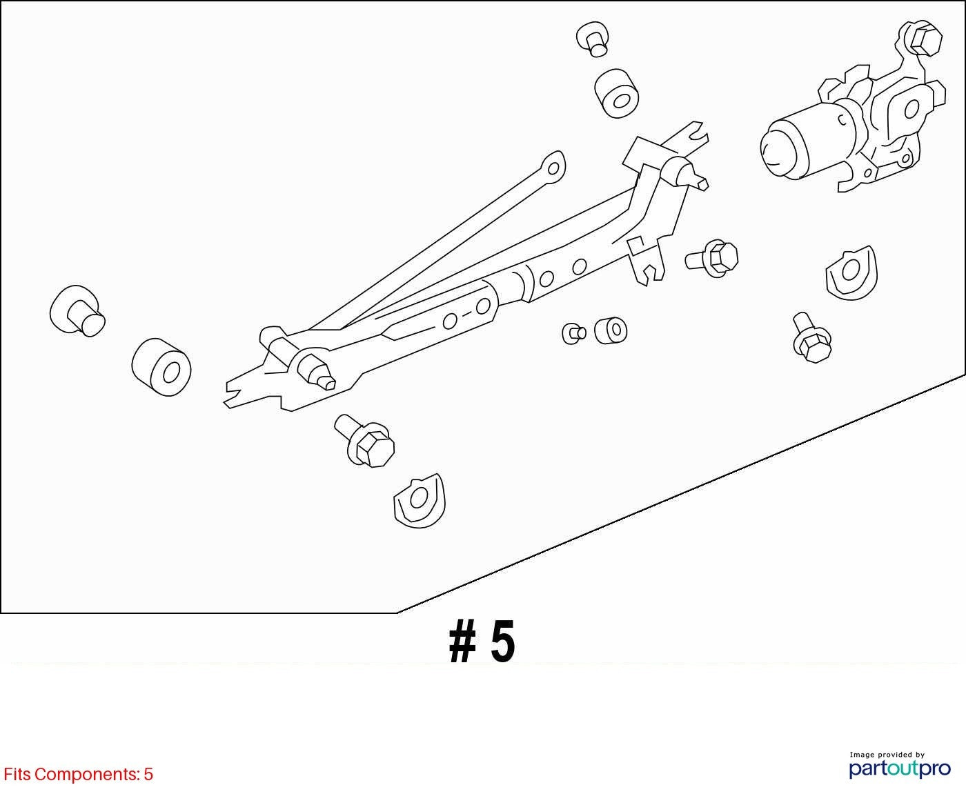 2010-2014 Subaru Outback Wiper Motor and Linkage 86510AJ00D Assembly OEM