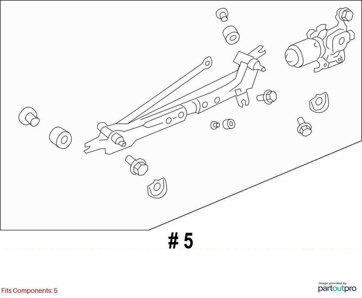 2010-2014 Subaru Outback Wiper Motor and Linkage 86510AJ00D Assembly OEM