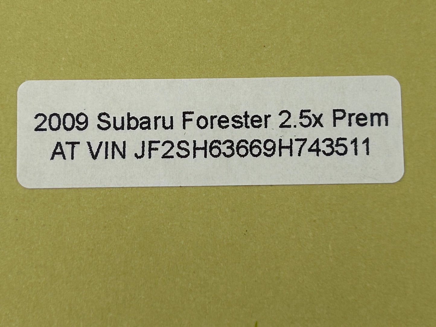 2009 Subaru Forester Liftgate Tailagate Finish Panel Garnish with Emblem OEM