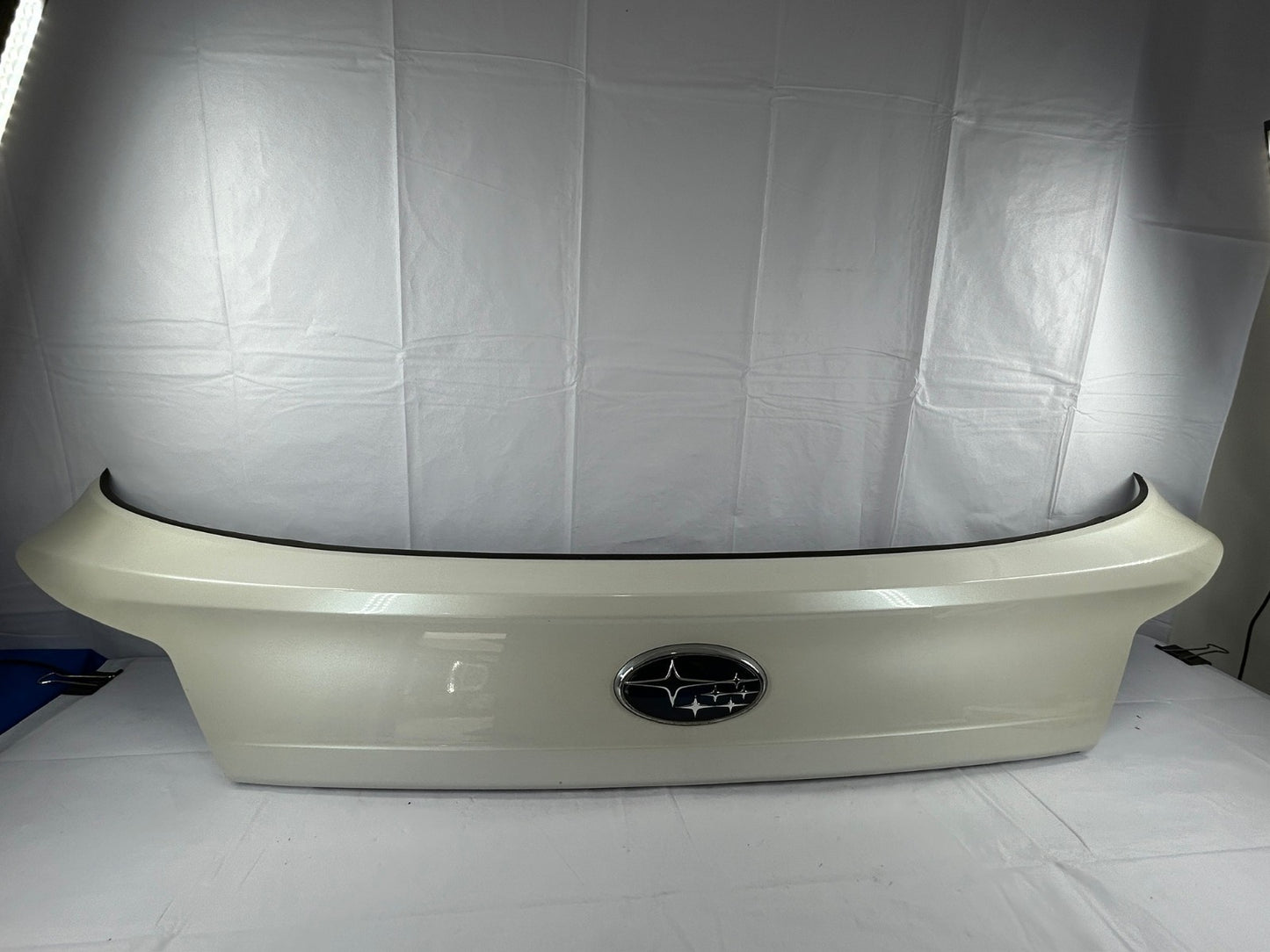 2012-2014 Subaru Outback Trunk Hatch Trim Finish Panel Garnish White 37J OEM