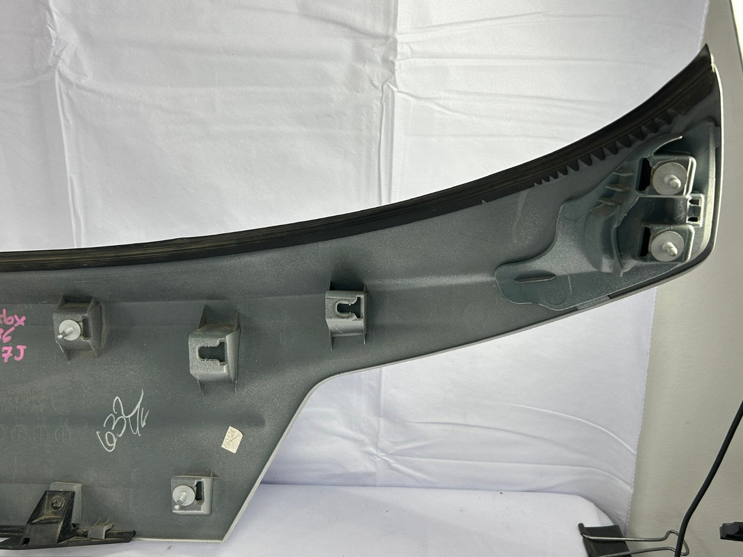 2012-2014 Subaru Outback Trunk Hatch Trim Finish Panel Garnish White 37J OEM