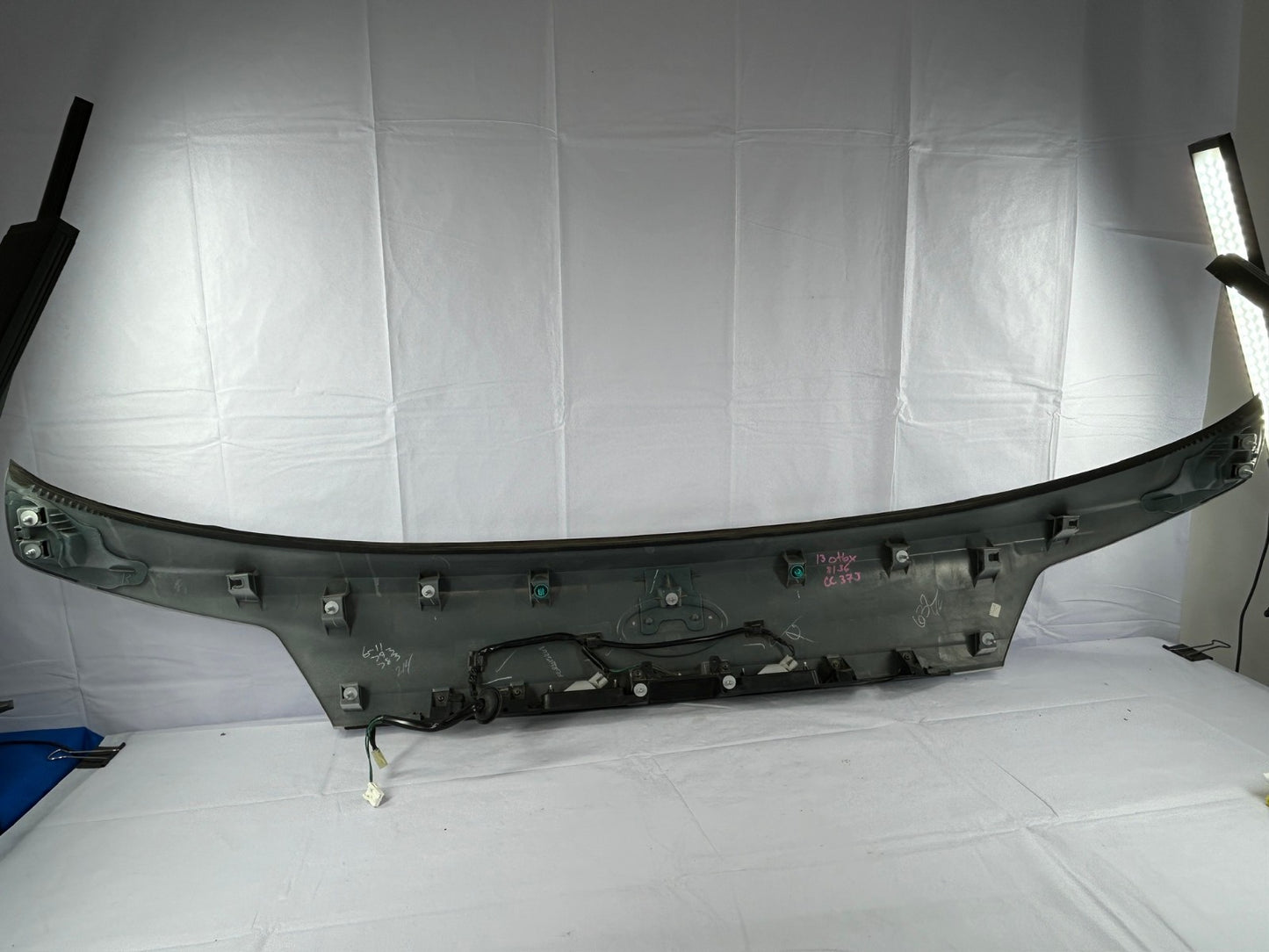 2012-2014 Subaru Outback Trunk Hatch Trim Finish Panel Garnish White 37J OEM