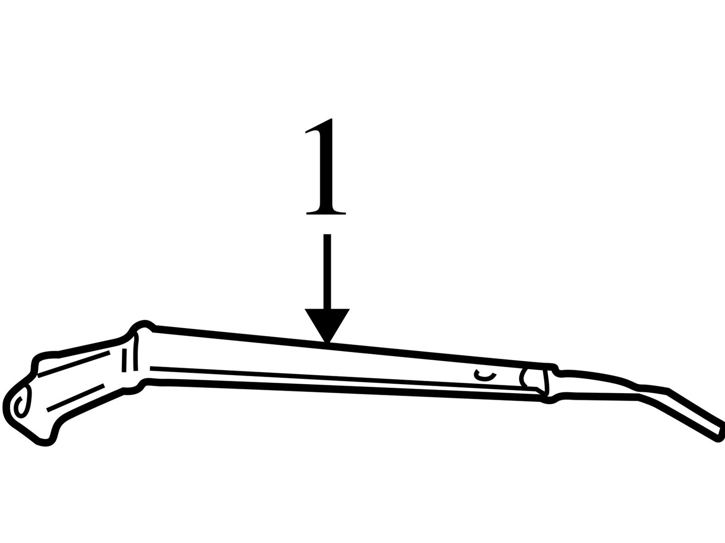 2000-2007 Lexus LX470 Right Front Windshield Wiper Arm OEM