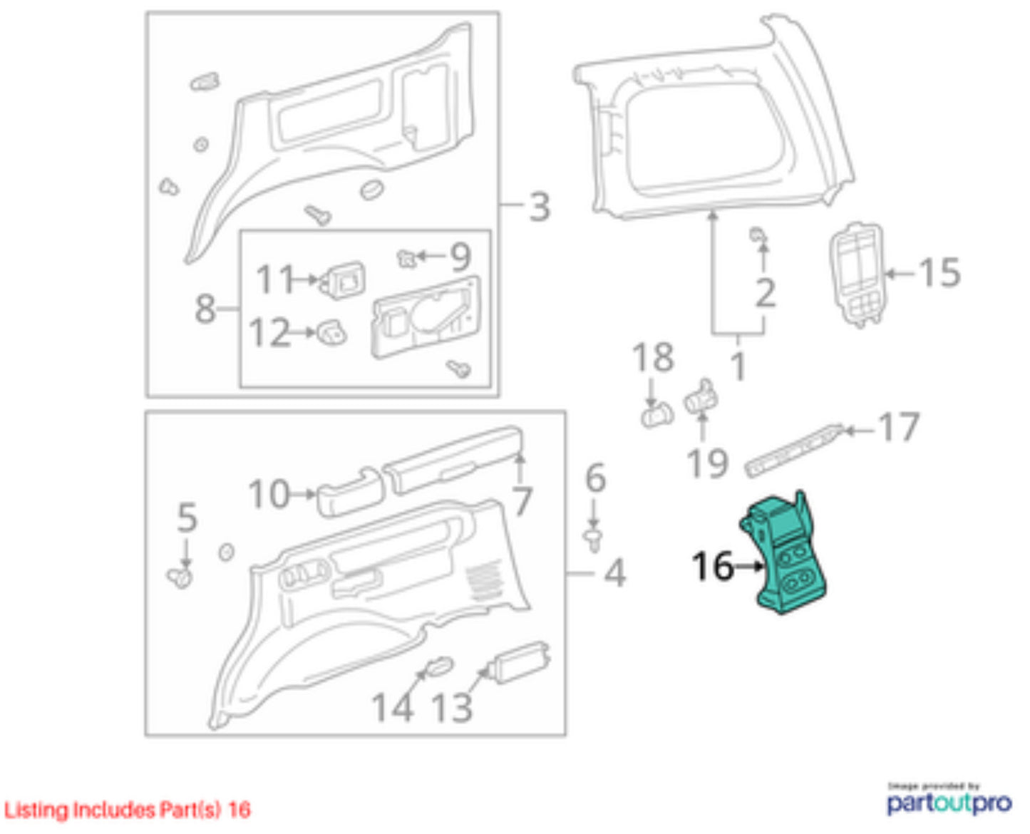 1998-2007 Lexus LX470 Bottle Jack Bracket Holder Carrier Strap OEM