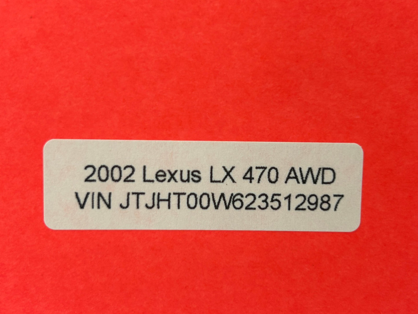 1998-2002 Lexus LX470 Front Right Left-Side Assist Grip Handle Gray OEM