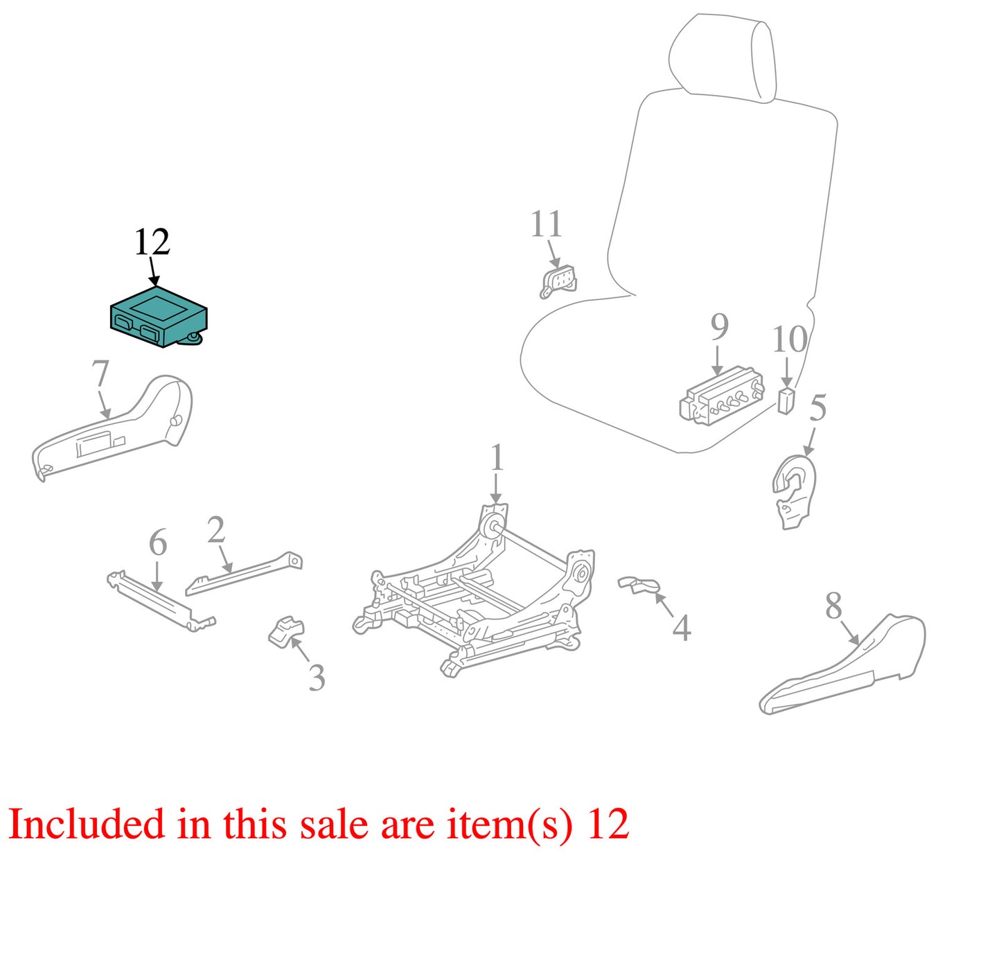 1998-2002 Lexus LX470 Power Seat Control Module OEM