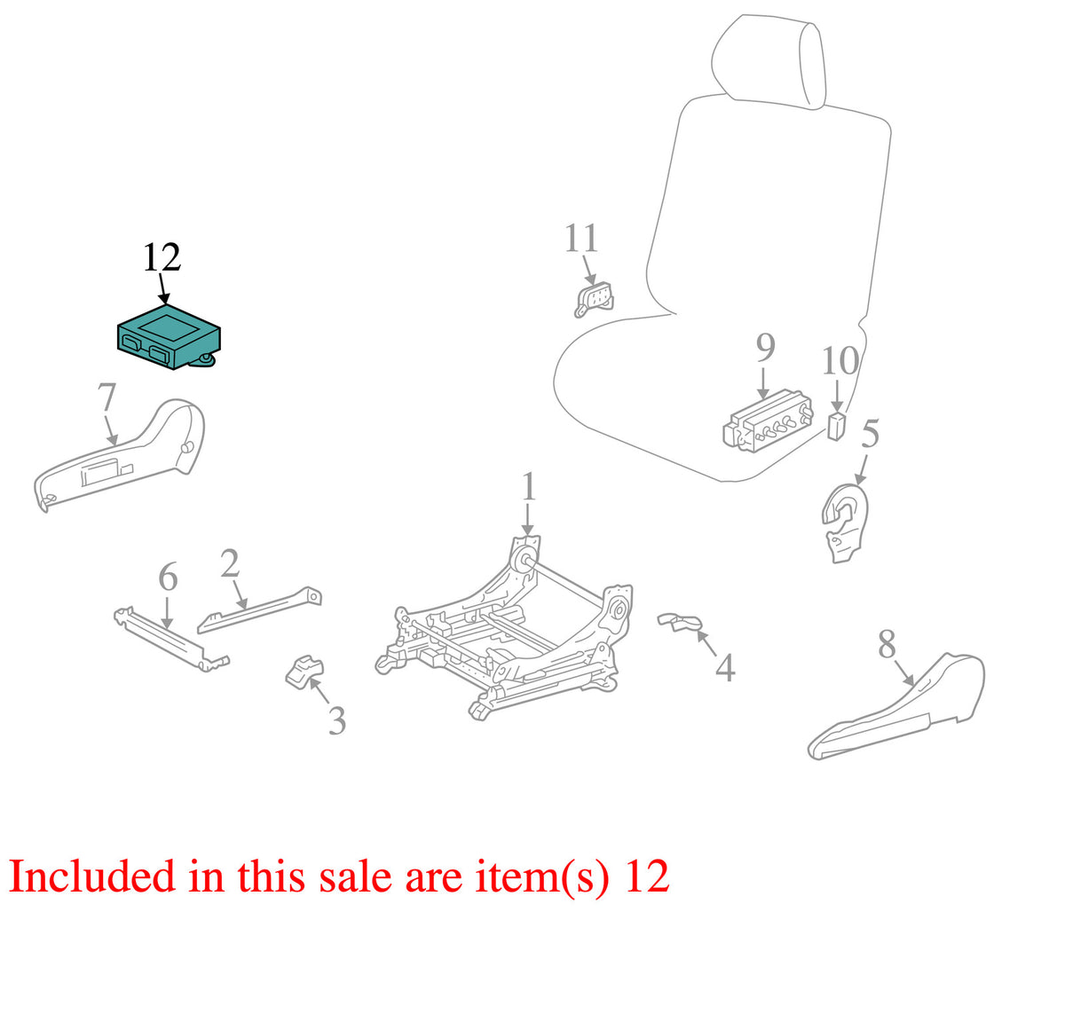 1998-2002 Lexus LX470 Power Seat Control Module OEM 971060010