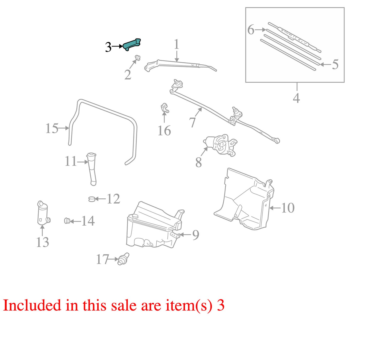 1998-2007 Lexus LX470 Windshield Wiper Arm Head Cap OEM