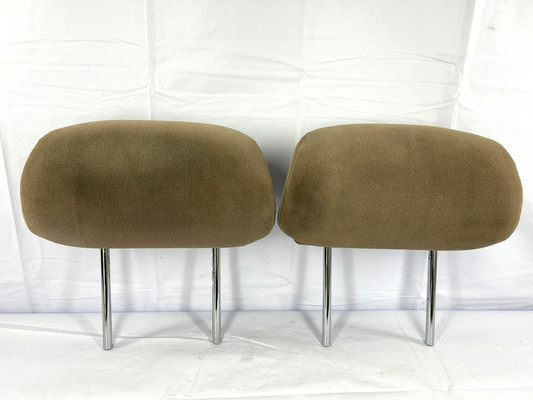 2003-2005 Toyota Tundra Front Headrest Set Brown Cloth OEM