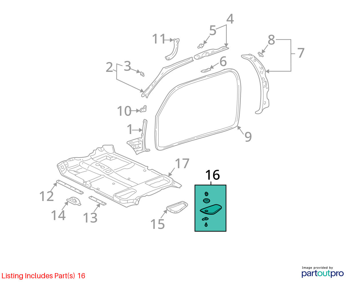 2002-2005 Toyota Tundra Access Cab Left Interior Trim Panel Carpet Cover OEM