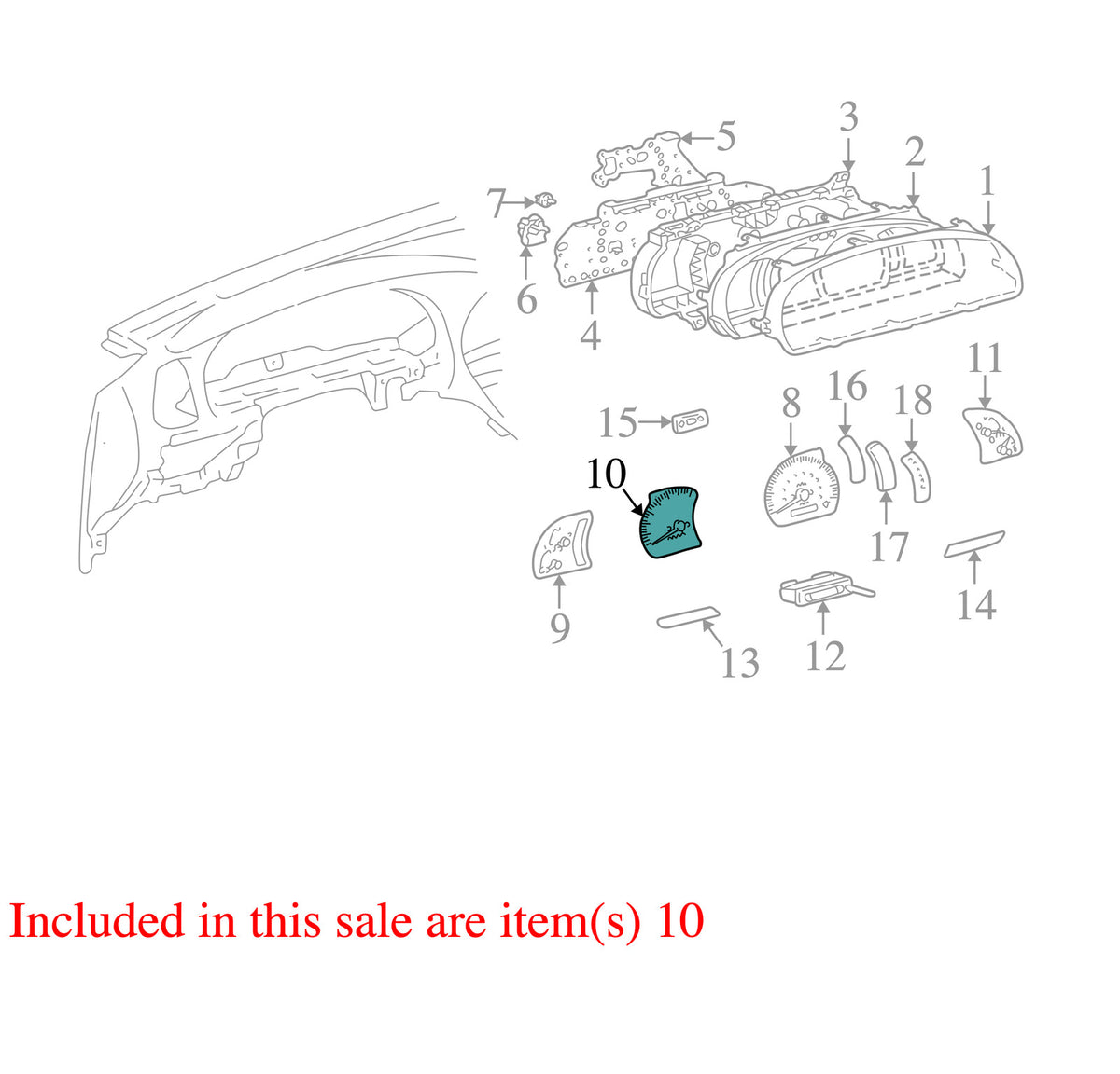 2000-2004 Toyota Tundra Tachometer Gauge OEM 838810C230