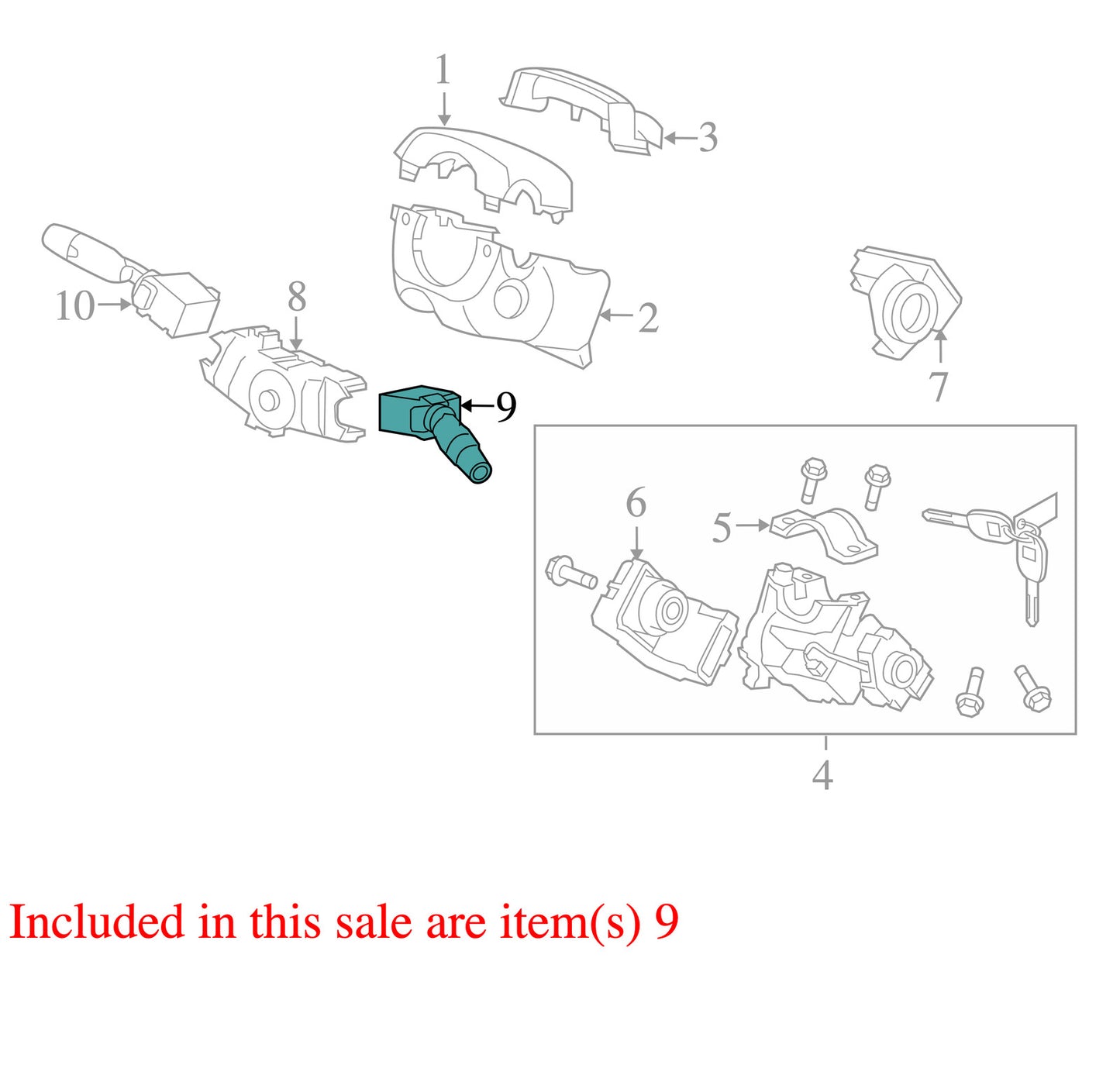 2009-2015 Honda Pilot Windshield Wiper Switch OEM