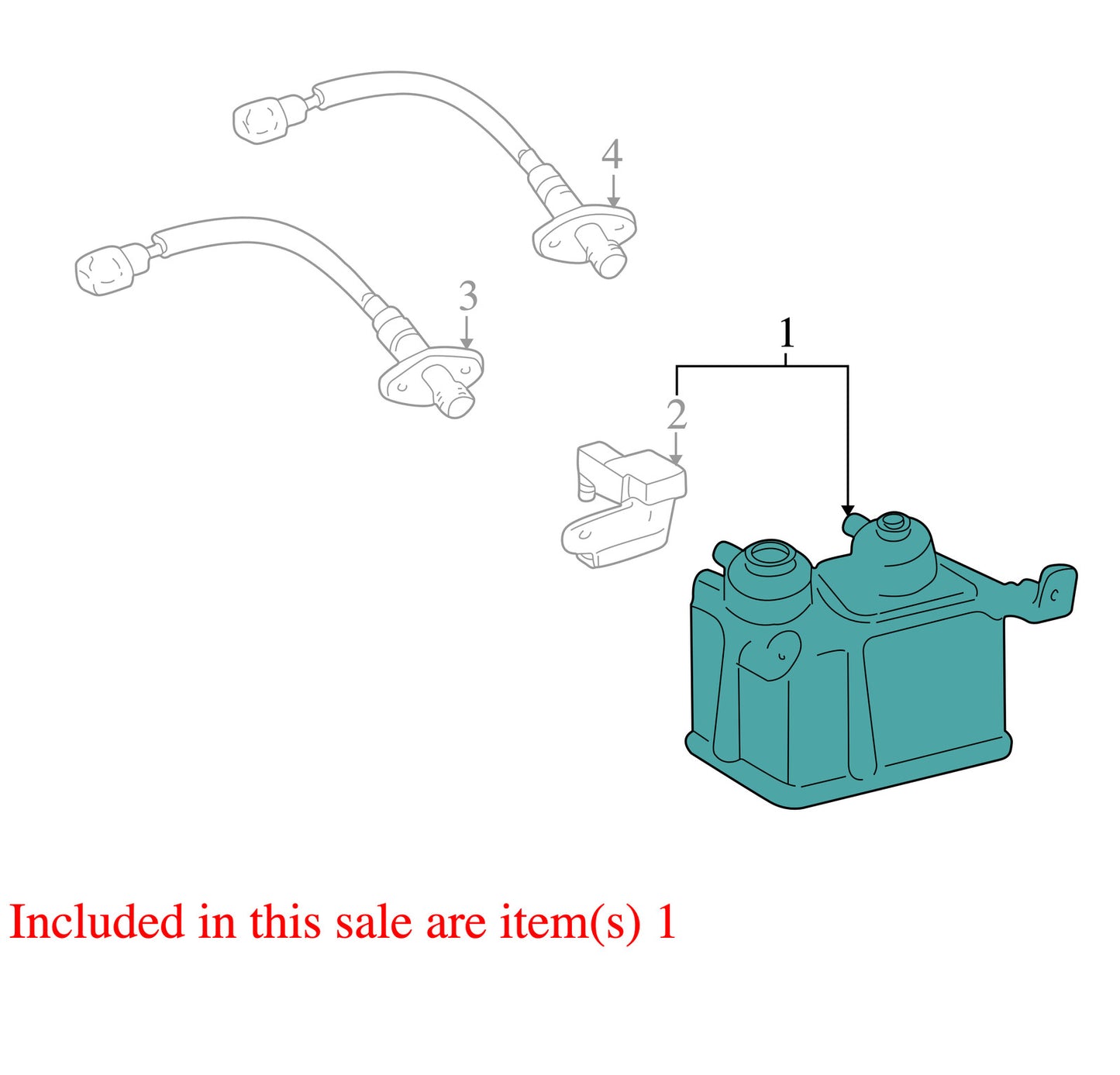 1996-2000 Toyota 4Runner Vapor Canister and Recirculating Valve OEM
