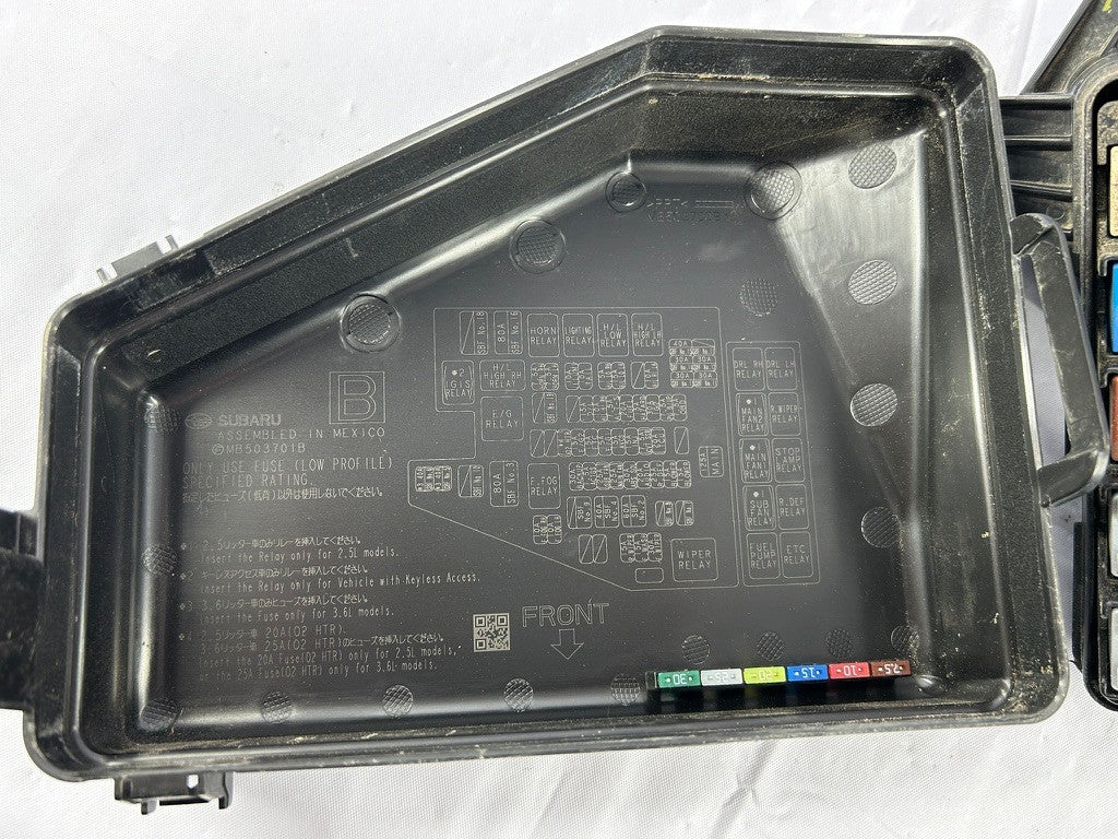 2015-2017 Subaru Outback 2.5L Engine Bay Fuse Box Relay Junction Block OEM