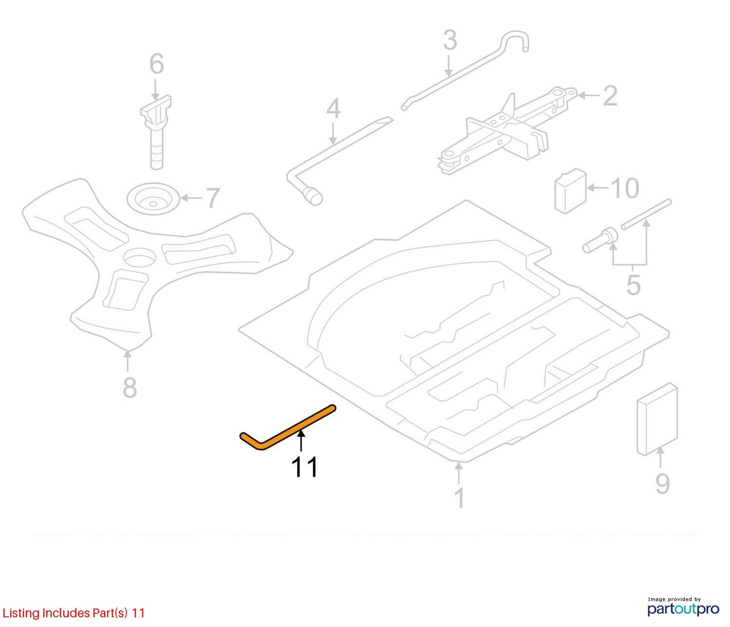 2015-2025 Subaru Outback Multi Purpose Roof Rack Rail Tool 91157AJ00A OEM