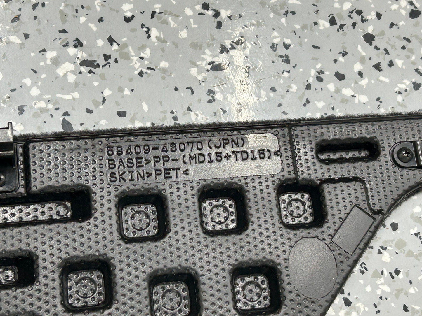 2008-2013 Toyota Highlander Left Trunk Floor Access Cover Black Carpet OEM