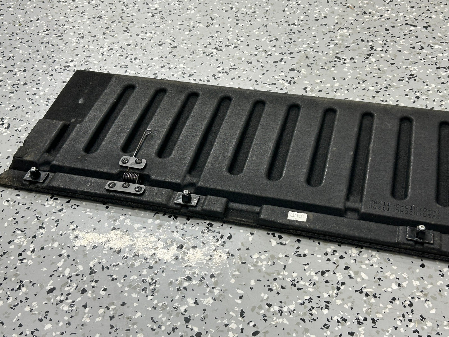 2010-2011 Toyota Highlander Deck Trim Board No. 1  Access Cover Black Carpet OEM