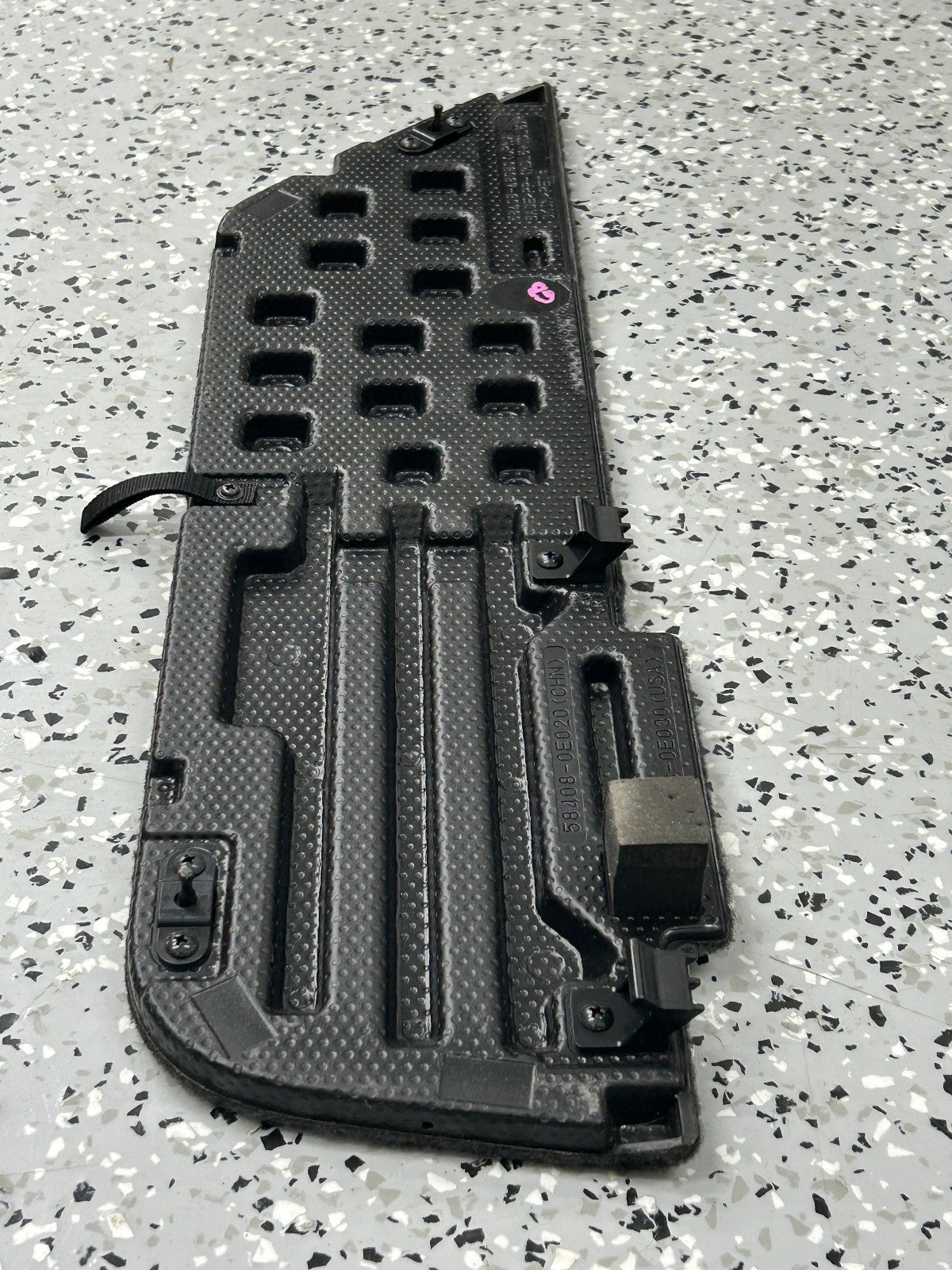 2008-2013 Toyota Highlander Right Trunk Floor Access Cover Black Carpet OEM
