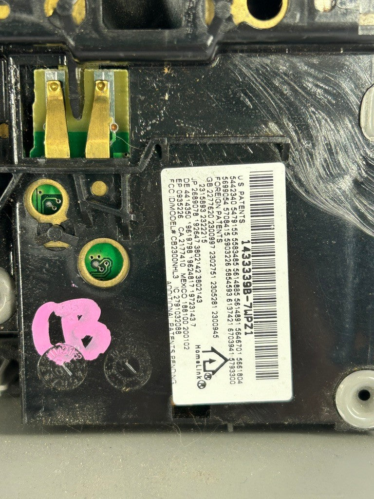 2008-2011 Toyota HighLander Sunroof  HomeLink Overhead Console 6365048131-B0