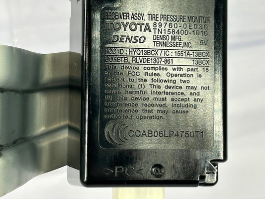 2010-2012 Toyota Highlander Tire Pressure Monitor Receiver  OEM 897600E030