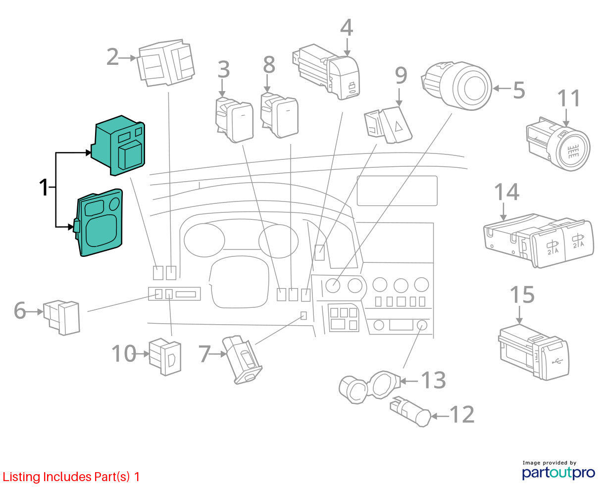 2008-2013 Toyota Highlander Side Mirror Control Switch 84870-08010 OEM