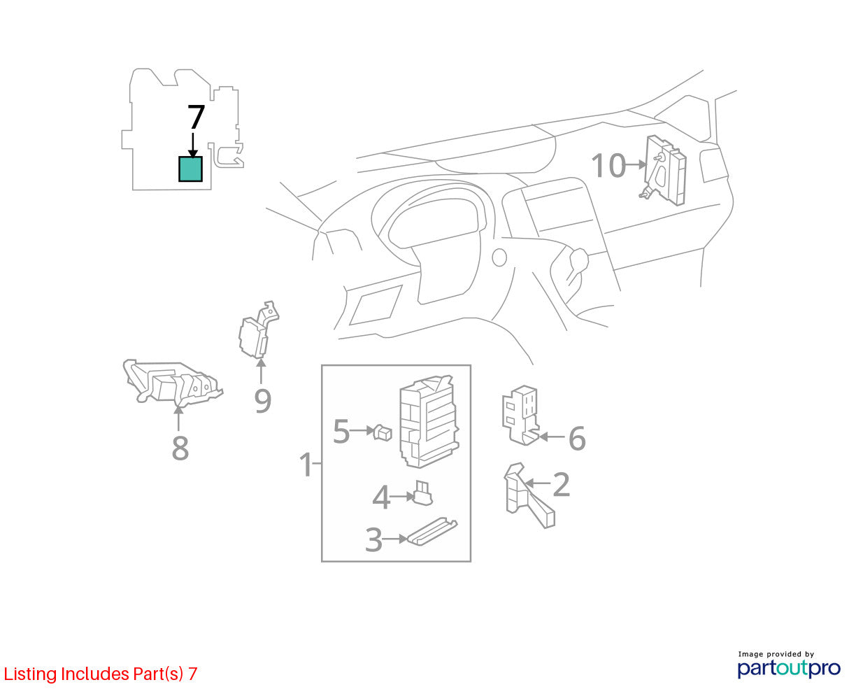 2008-2013 Toyota Highlander Ignition Switch Relay OEM