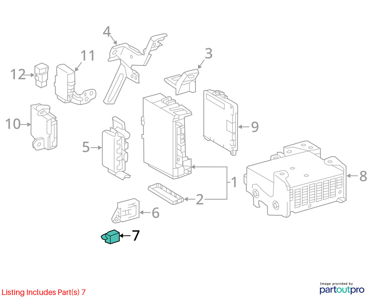 2008-2013 Toyota Highlander Multi-Purpose 4-Pin Relay 90080-87026 OEM
