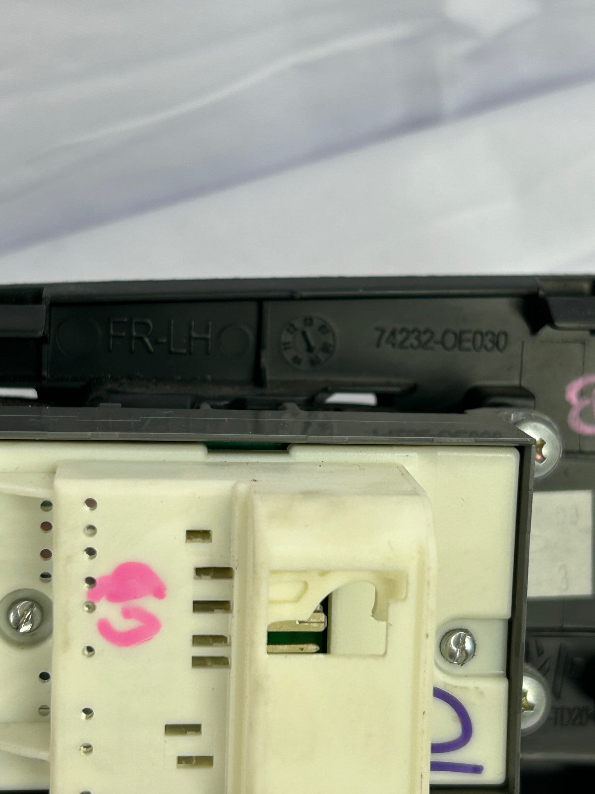 2008-2013 Toyota Highlander Left Front Window Master Switch & Bezel OEM
