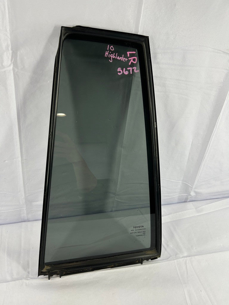 2008-2013 Toyota Highlander Vent Glass Driver Left Rear Door OEM
