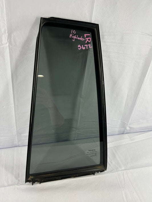 2008-2013 Toyota Highlander Vent Glass Driver Left Rear Door OEM