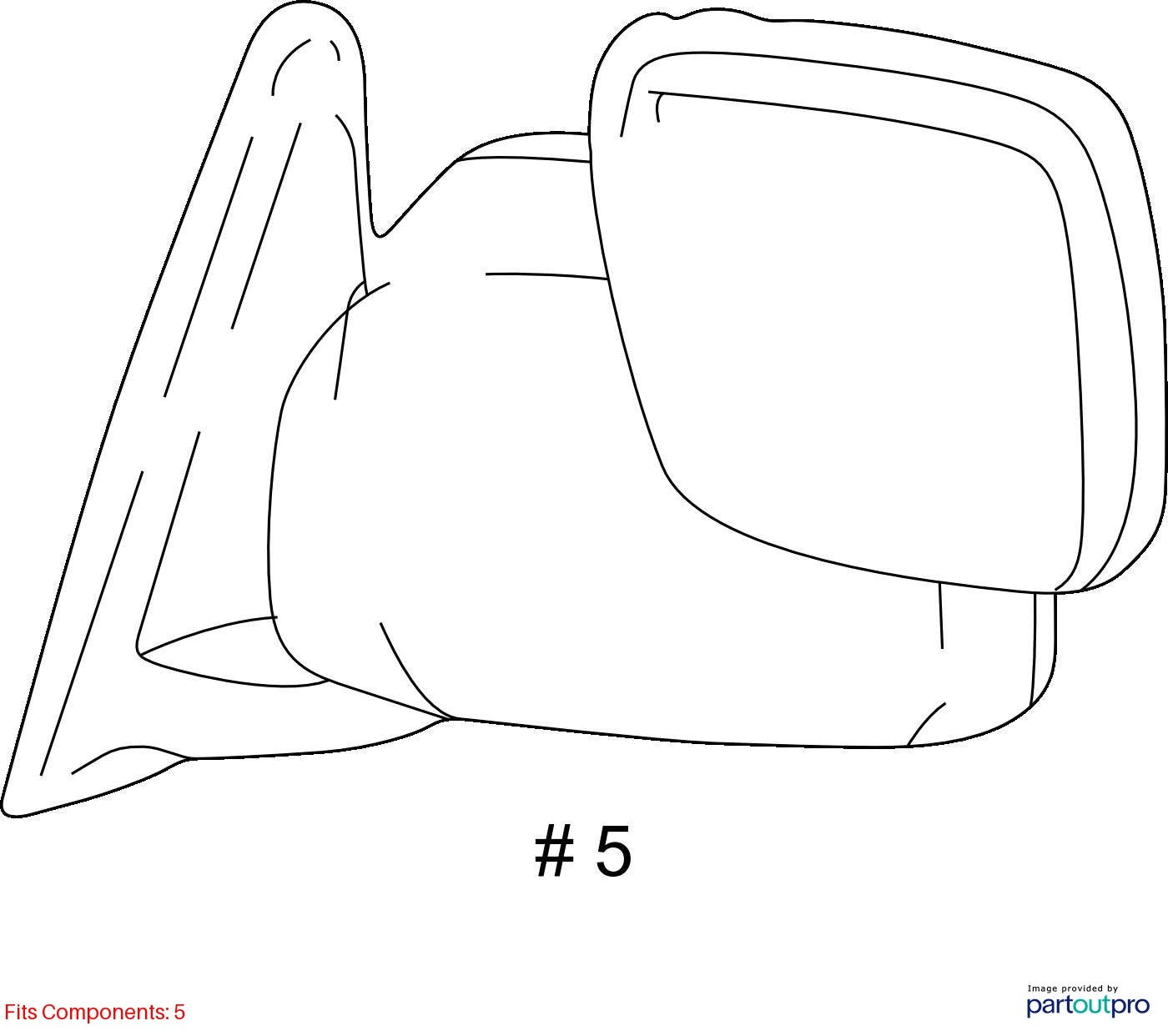 1998-2005 Lexus LX470 Power Door Mirror Heated Driver Left Side 1C2 Brown OEM