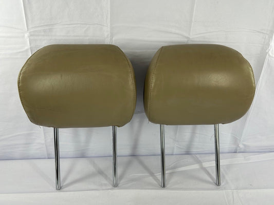 1998-2002 Lexus LX470 Front Headrest Set Beige Leather OEM