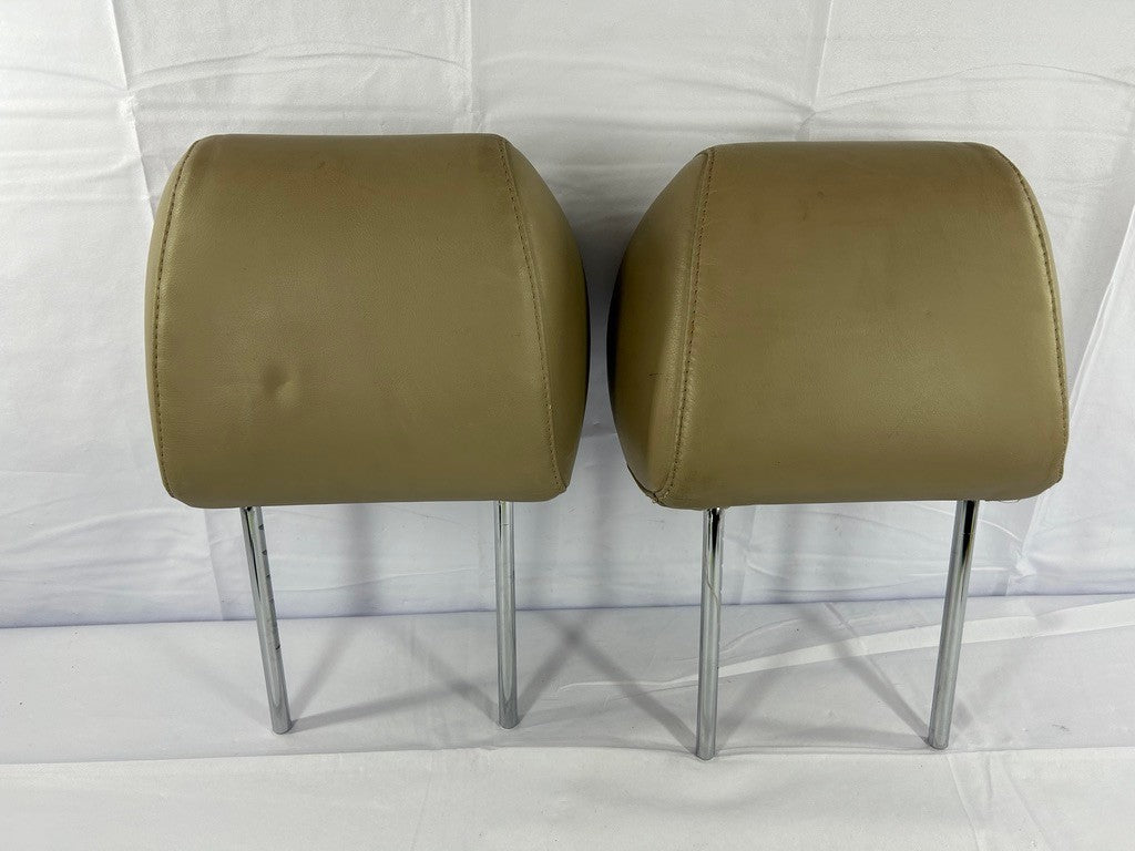 1998-2002 Lexus LX470 Front Headrest Set Beige Leather OEM