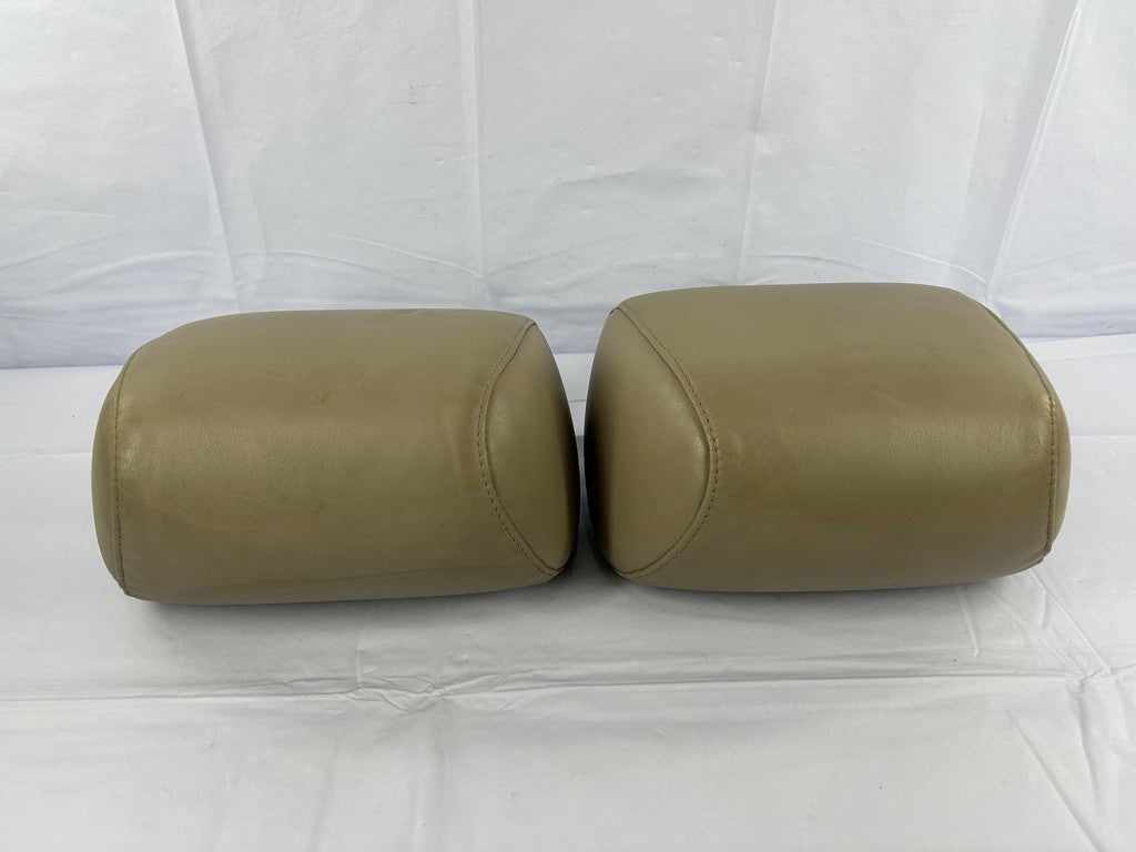 1998-2002 Lexus LX470 Front Headrest Set Beige Leather OEM