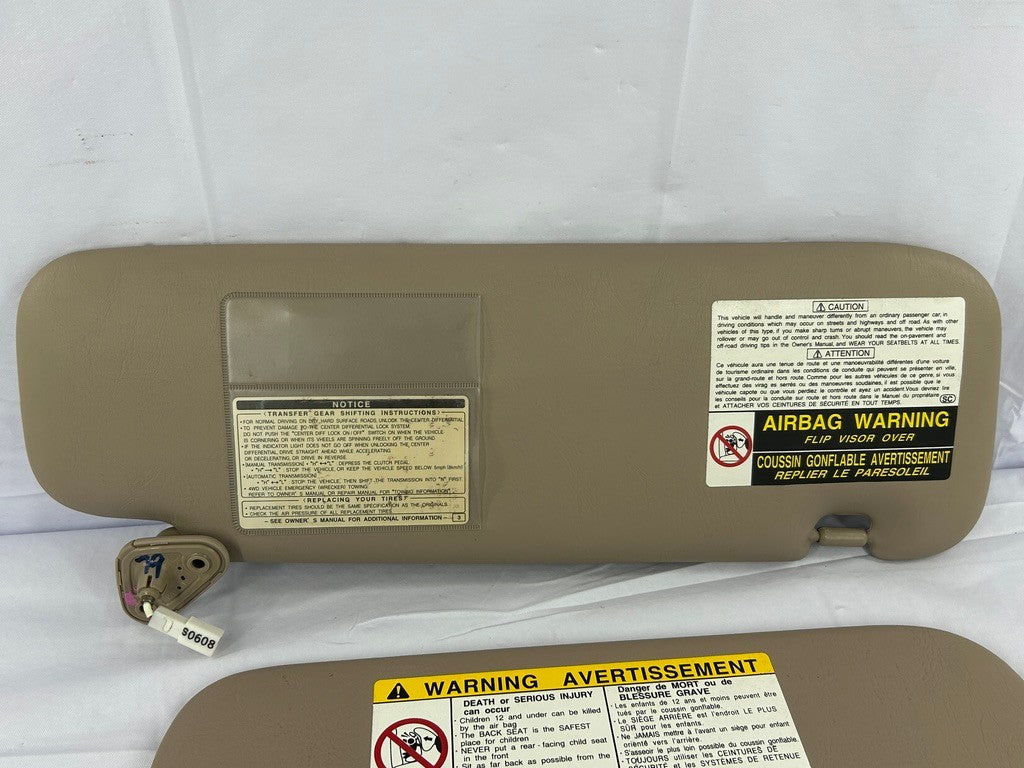 1999-2002 Lexus LX470 Left Front Sun Visor Beige OEM