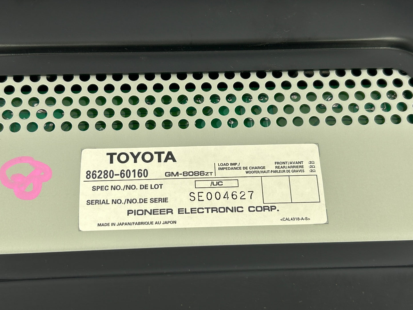 1998-2001 Lexus LX470 Pioneer AMP Amplifier 86280-60160 OEM
