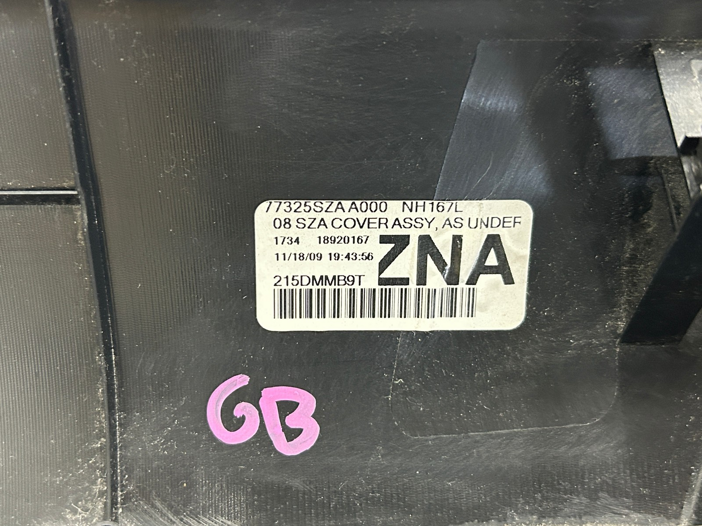 2009-2011 Honda Pilot Right Lower Dash Black Trim Cover OEM