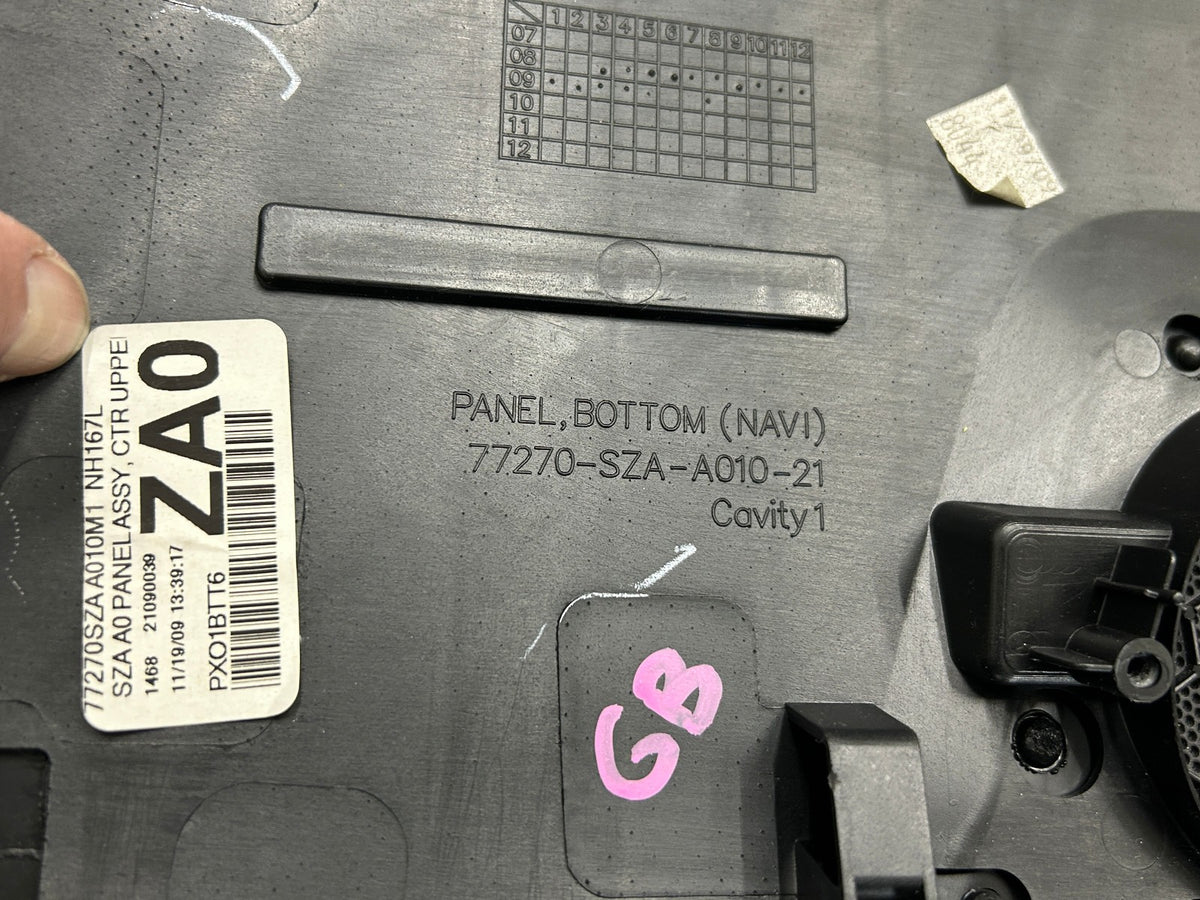 09-11 Honda Pilot Center Dash Speaker Navi Panel Trim Cover OEM 77270SZAA01021