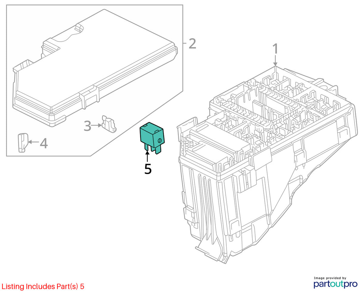 2009-2015 Honda Pilot Omron G8HN-H70 Relay Control Module Unit OEM 39792-SDA-A01