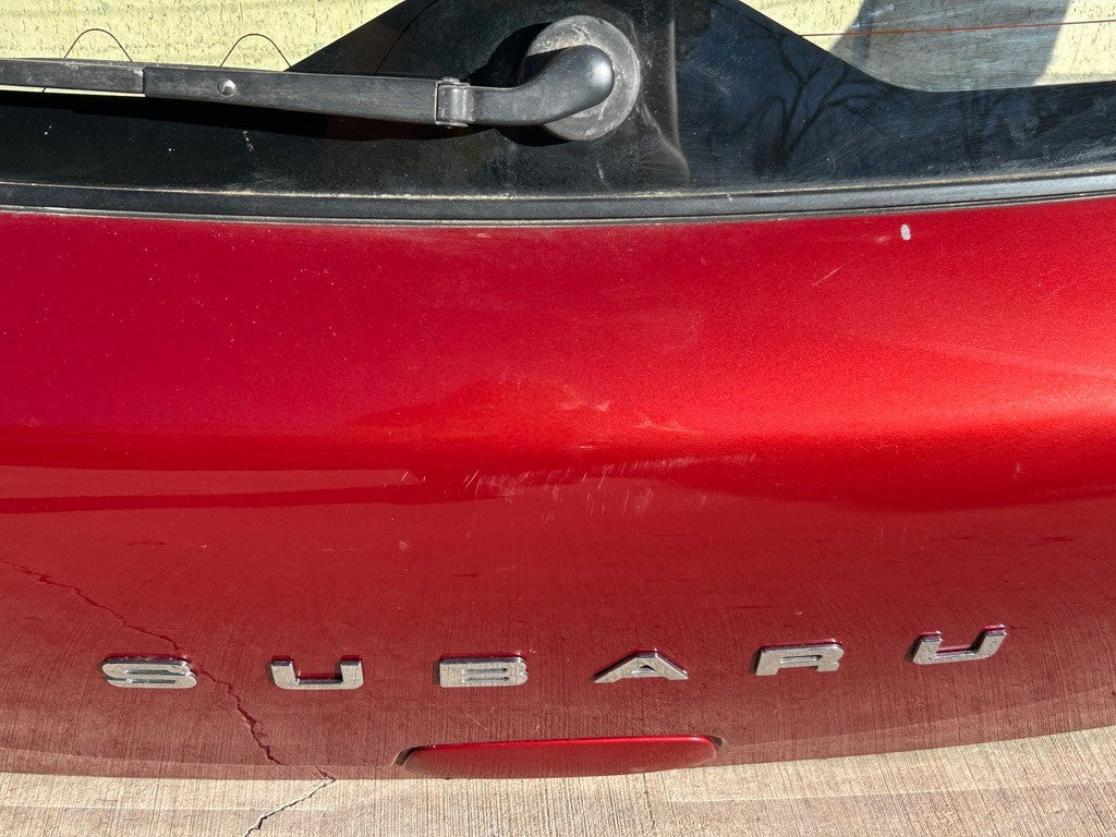 2005 Subaru Impreza WRX Wagon Hatch Trunk Liftgate Glass Spoiler Red Assembly