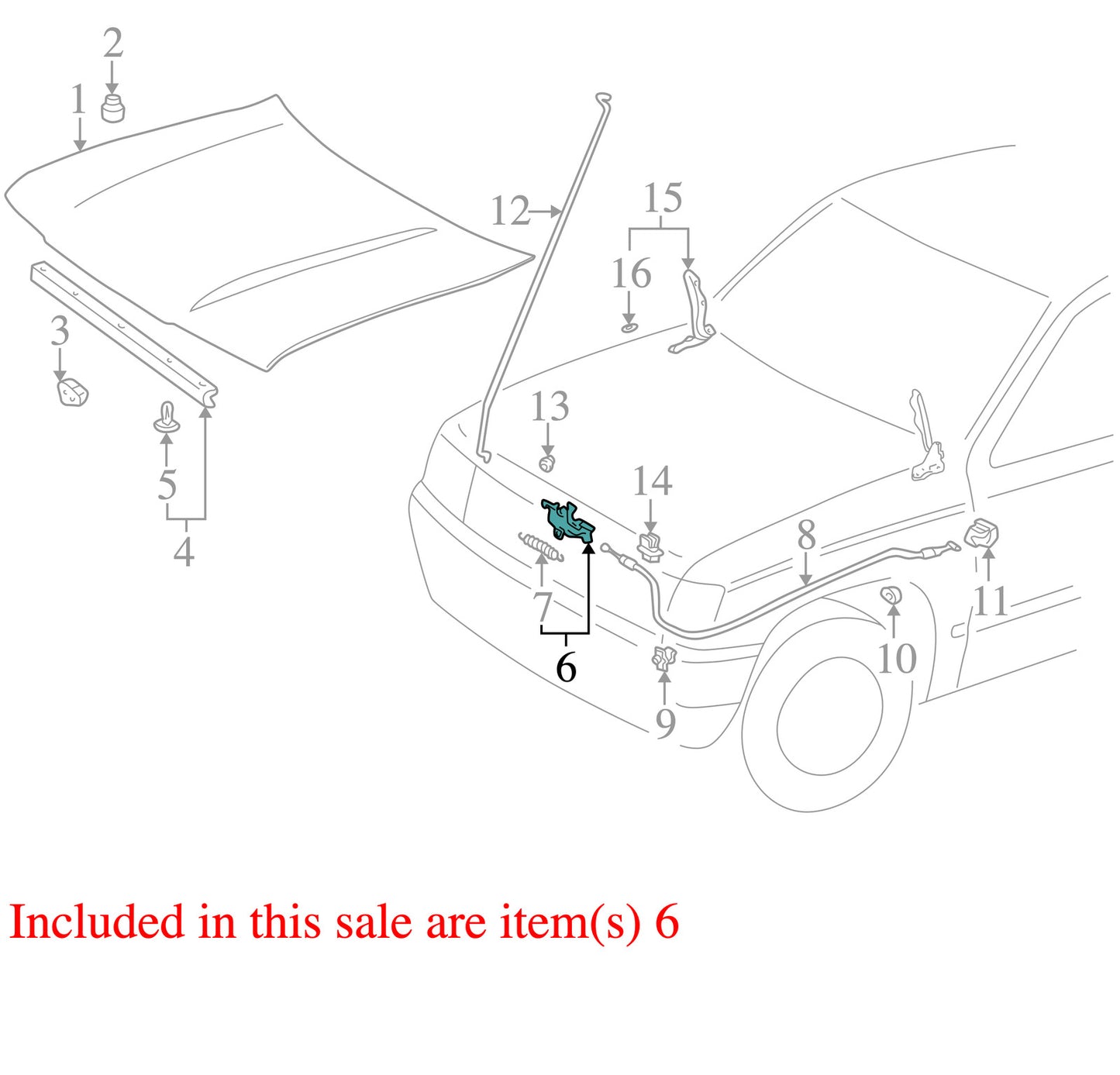 1996-2002 Toyota 4Runner Hood Latch 5351035170 OEM